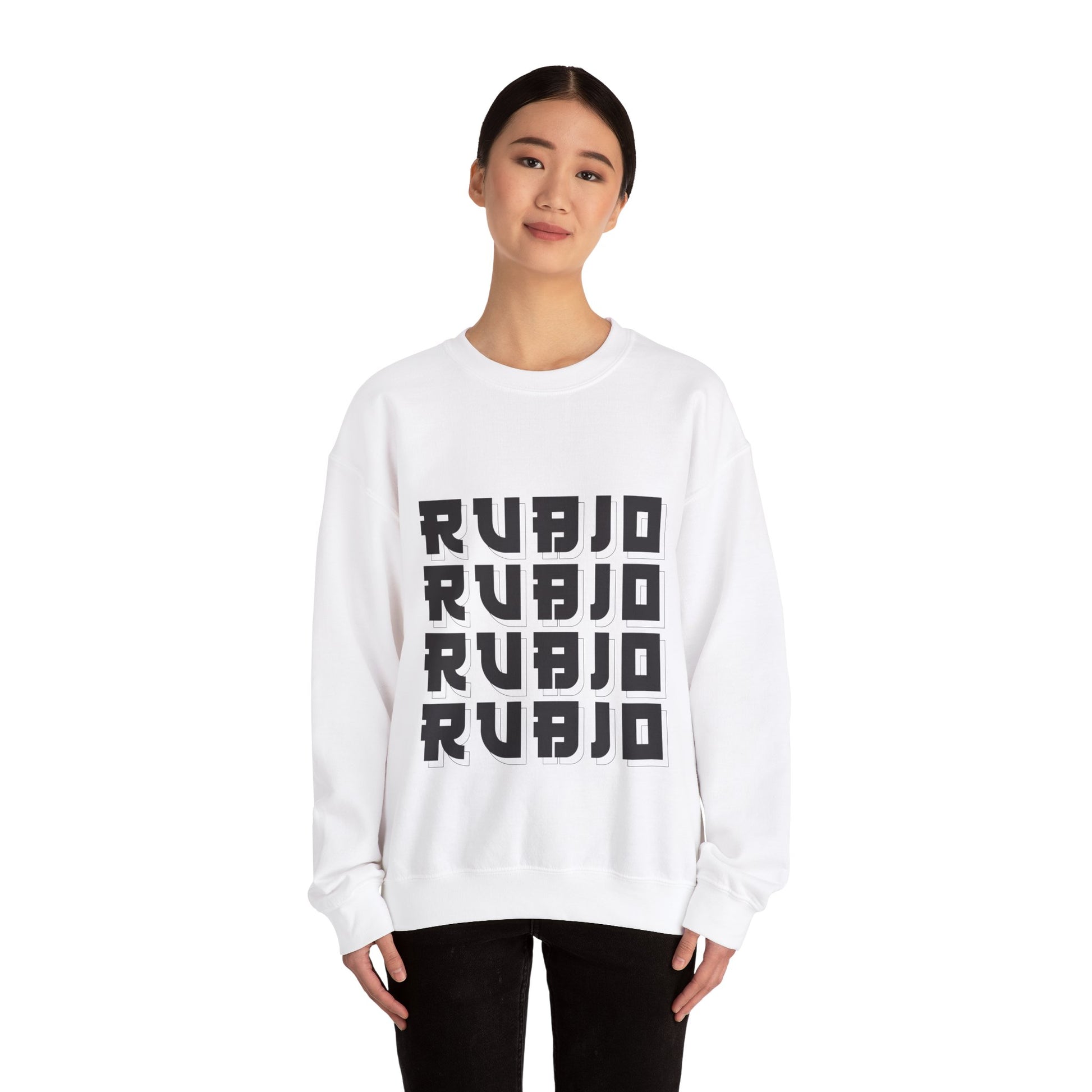 Rubio Logo White Sweater – FAMA Collective