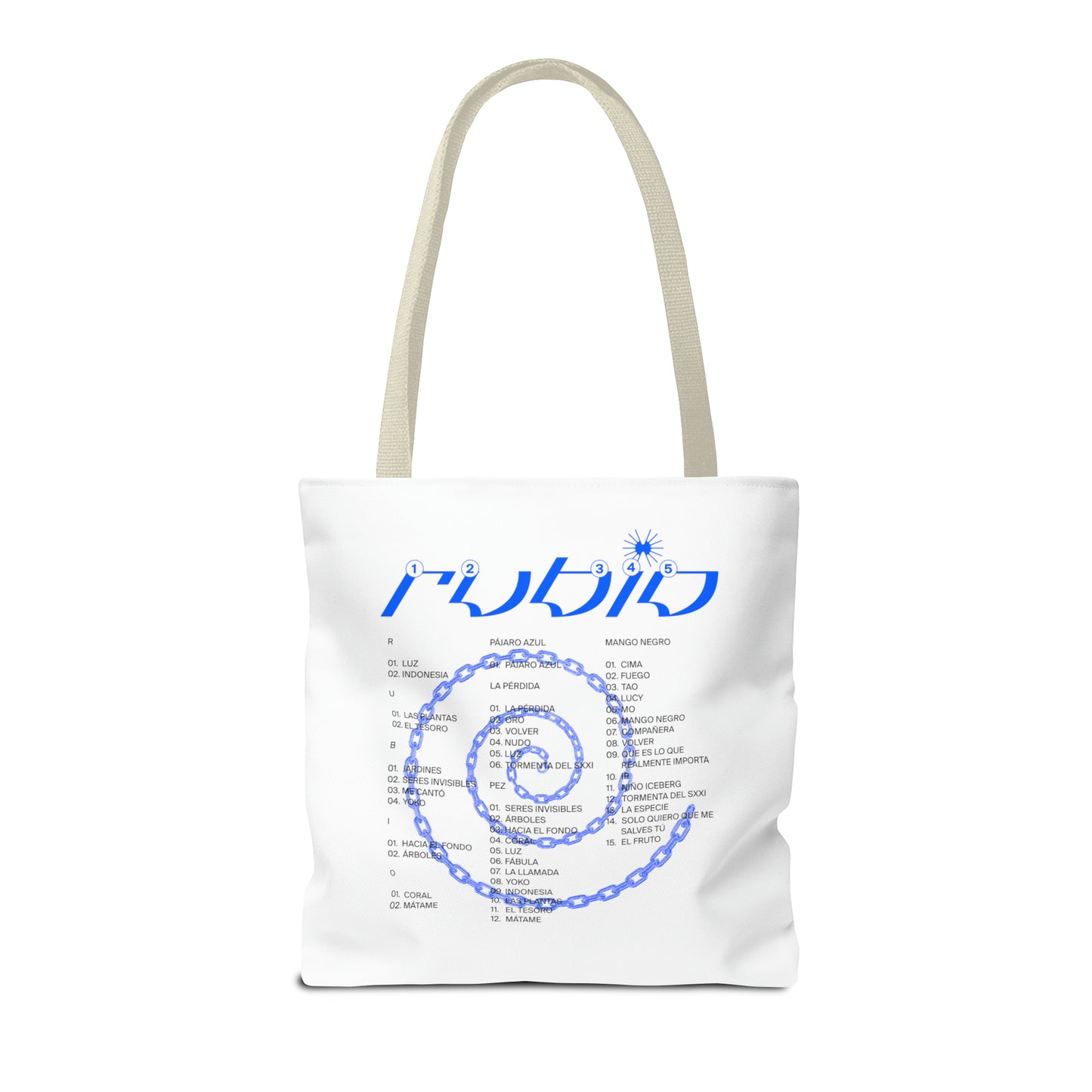 RUBIO's Albums & Tracks White Tote Bag