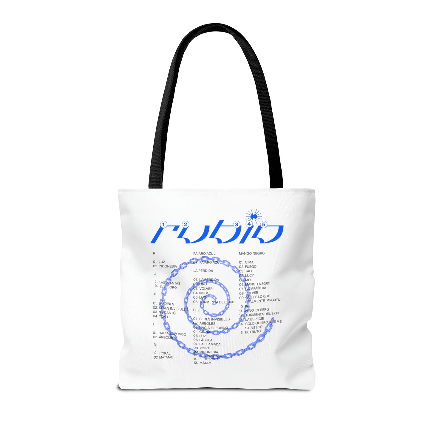 RUBIO's Albums & Tracks White Tote Bag