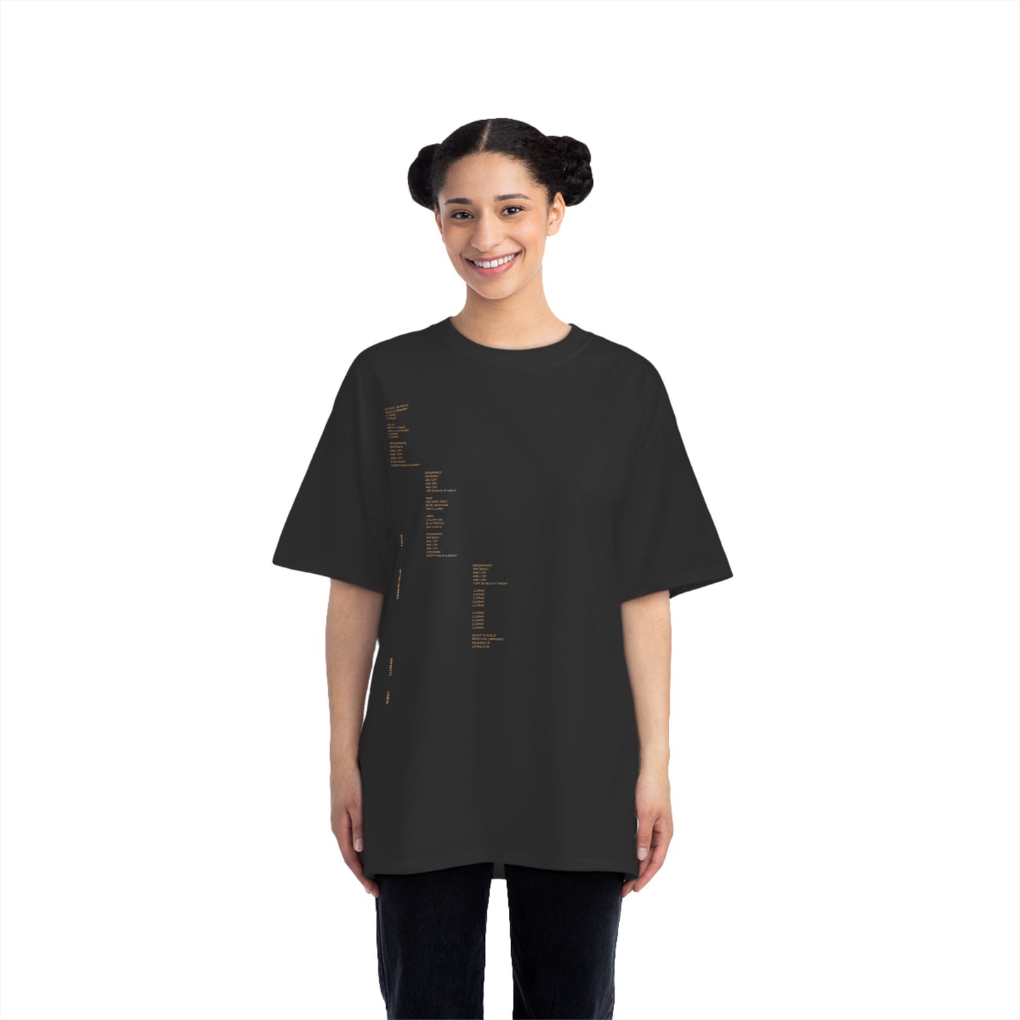 V&B Women's Heavy Oversized Black Tee