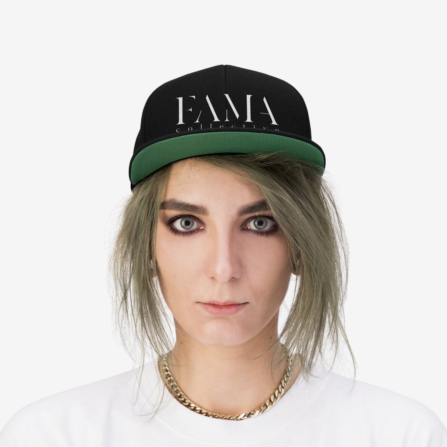 FAMA Collective Black Flat Hat